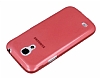 Samsung i9190 Galaxy S4 mini Ultra nce effaf Koyu Pembe Silikon Klf - Resim: 4