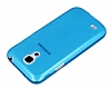 Samsung i9190 Galaxy S4 mini Ultra nce effaf Mavi Silikon Klf - Resim: 4
