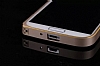 Eiroo Samsung i9500 Galaxy S4 Metal Kenarl Gold Deri Klf - Resim: 3