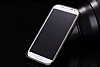 Eiroo Samsung i9500 Galaxy S4 Metal Kenarl Siyah Deri Klf - Resim: 3