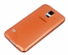 Samsung i9600 Galaxy S5 Ultra nce effaf Turuncu Silikon Klf - Resim: 2