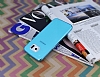 Samsung i9800 Galaxy S6 Ultra nce effaf Mavi Silikon Klf - Resim: 1