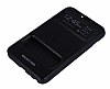 Eiroo Samsung N7000 Galaxy Note Vantuzlu ift Pencereli Siyah Deri Klf - Resim: 2