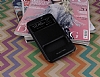 Eiroo Samsung N7000 Galaxy Note Vantuzlu ift Pencereli Siyah Deri Klf - Resim: 3
