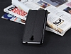 Eiroo Samsung N7500 Galaxy Note 3 Neo Vantuzlu ift Pencereli Siyah Deri Klf - Resim: 1