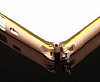 Eiroo Samsung N7505 Galaxy Note 3 Neo Gold izgili Round Metal Bumper ereve Rose Gold Klf - Resim: 1