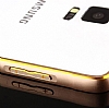 Eiroo Samsung N7505 Galaxy Note 3 Neo Gold izgili Round Metal Bumper ereve Rose Gold Klf - Resim: 3