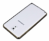 Eiroo Samsung N9000 Galaxy Note 3 Gold izgili Round Metal Bumper ereve Siyah Klf - Resim: 2