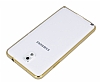 Eiroo Samsung N9000 Galaxy Note 3 Gold izgili Round Metal Bumper ereve Gold Klf - Resim: 2