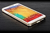 Eiroo Samsung N9000 Galaxy Note 3 Gold Metal Bumper ereve Klf - Resim: 7
