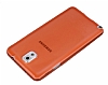 Samsung N9000 Galaxy Note 3 Ultra nce effaf Turuncu Silikon Klf - Resim: 4