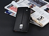 Eiroo Samsung N9100 Galaxy Note 4 Standl Czdanl Siyah Deri Klf - Resim: 1