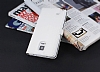 Eiroo Samsung N9100 Galaxy Note 4 Buckle Standl Czdanl Beyaz Deri Klf - Resim: 4