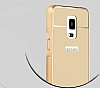 Eiroo Samsung N9100 Galaxy Note 4 ift Katmanl Metal Gold Klf - Resim: 2