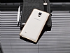 Eiroo Samsung N9100 Galaxy Note 4 Gold izgili Metal Round Bumper Gold Klf - Resim: 1