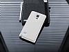 Eiroo Samsung N9100 Galaxy Note 4 Metal Kenarl Beyaz Deri Klf - Resim: 13