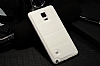 Eiroo Samsung N9100 Galaxy Note 4 Metal Kenarl Bubble Beyaz Deri Klf - Resim: 3