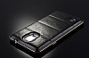 Eiroo Samsung N9100 Galaxy Note 4 Metal Kenarl Bubble Siyah Deri Klf - Resim: 1