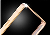 Eiroo Samsung N9100 Galaxy Note 4 Metal Kenarl Gold Deri Klf - Resim: 10
