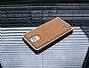 Eiroo Samsung N9100 Galaxy Note 4 Metal Kenarl Gold Deri Klf - Resim: 14