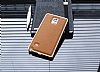Eiroo Samsung N9100 Galaxy Note 4 Metal Kenarl Gold Deri Klf - Resim: 12