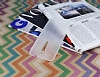 Asus ZenFone 2 Deri Desenli Ultra nce effaf Beyaz Silikon Klf - Resim: 2