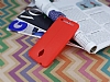 Asus ZenFone Go ZC500TG Deri Desenli Ultra nce Krmz Silikon Klf - Resim: 2