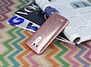 Fit LG G3 Ultra nce Metalik Rose Gold Silikon Klf - Resim: 2