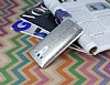 Fit LG G3 Ultra nce Metalik Silver Silikon Klf - Resim: 2