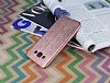 Fit Samsung Galaxy A8 Ultra nce Metalik Rose Gold Silikon Klf - Resim: 1