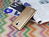Fit Samsung N9100 Galaxy Note 4 Ultra nce Metalik Gold Silikon Klf - Resim: 2