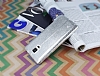 Fit Samsung N9100 Galaxy Note 4 Ultra nce Metalik Silver Silikon Klf - Resim: 2