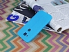 Huawei G8 Deri Desenli Ultra nce Mavi Silikon Klf - Resim: 2