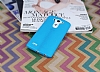 LG G3 Deri Desenli Ultra nce Mavi Silikon Klf - Resim: 1