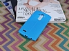 LG G4 Deri Desenli Ultra nce Mavi Silikon Klf - Resim: 1