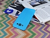 Samsung Galaxy E7 Deri Desenli Ultra nce Mavi Silikon Klf - Resim: 2
