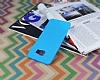 Samsung Galaxy S6 Edge Plus Deri Desenli Ultra nce Mavi Silikon Klf - Resim: 2