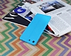 Sony Xperia M5 Deri Desenli Ultra nce Mavi Silikon Klf - Resim: 2