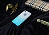 iPhone SE / 5 / 5S Mavi Simli Silikon Klf - Resim: 1