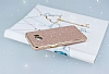 Eiroo Shiny Samsung Galaxy C5 Simli Rose Gold Silikon Klf - Resim: 2