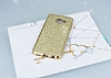 Eiroo Shiny Samsung Galaxy C5 Simli Gold Silikon Klf - Resim: 1