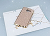 Eiroo Shiny Samsung Galaxy C7 SM-C7000 Prime Simli Rose Gold Silikon Klf - Resim: 1