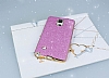 Eiroo Shiny Samsung N9100 Galaxy Note 4 Simli Pembe Silikon Klf - Resim: 2