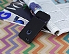 Eiroo Side Craft iPhone SE / 5 / 5S Siyah Metalik Kenarl Siyah Silikon Klf - Resim: 2