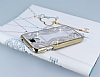Eiroo Signet Samsung Galaxy i9500 S4 Tal Desenli Gold effaf Rubber Klf - Resim: 2