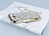 Eiroo Signet Samsung Galaxy Grand Tal Desenli Gold effaf Rubber Klf - Resim: 1