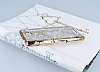 Eiroo Signet Sony Xperia E4 Tal Desenli Gold effaf Rubber Klf - Resim: 2