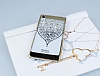 Eiroo Signet Sony Xperia Z3 Plus Tal Desenli Gold effaf Rubber Klf - Resim: 1
