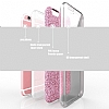 Eiroo Silvery iPhone 6 / 6S Simli Pembe Silikon Klf - Resim: 5