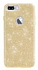 Eiroo Silvery iPhone 7 Plus Simli Gold Silikon Klf - Resim: 4